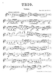 Piano Trio in G Major, Op.63 No.1: Violin part by Hans Sitt