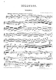 String Quartets, Op.53: Quartet No.1 – violin I part by Friedrich Kiel