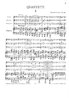 Quartet for Strings and Piano in C Minor, Op.84: Full score by Theodor Kirchner