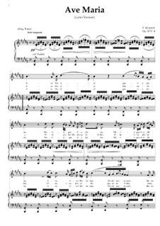 Title by uploader: Ave Maria in B Major for Soprano or Tenor (In Latin), D....