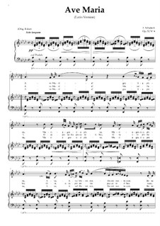 Piano-vocal score (Page 2): For mezzo (or baritone) and piano (A flat Major) by Franz Schubert