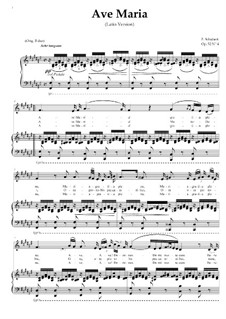 Piano-vocal score (Page 2): For contralto and piano (F sharp Major) by Franz Schubert