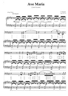 Piano-vocal score (Page 2): For bass and piano (F sharp Major) by Franz Schubert