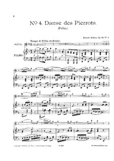 Sechs Vortragsstücke für Flöte und Klavier, Op.84: Nr.4 Danse des pierrots by Ernesto Köhler