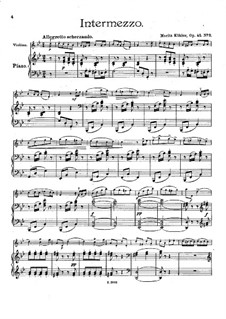 Pieces for Violin and Piano, Op.45: No.2 Intermezzo by Moritz Köhler