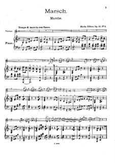Pieces for Violin and Piano, Op.45: No.3 March by Moritz Köhler
