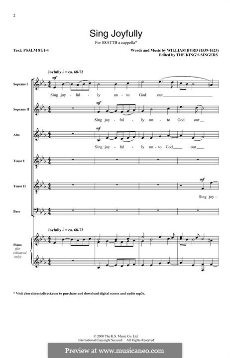 Sing Joyfully: For mixed choir by William Byrd