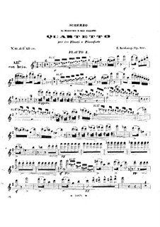 Scherzo for Three Flutes and Piano, Op.100: Flute I part by Emmanuele Krakamp