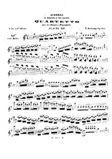 Scherzo for Three Flutes and Piano, Op.100: Flute III part by Emmanuele Krakamp