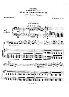 Scherzo for Three Flutes and Piano, Op.100: Piano part by Emmanuele Krakamp