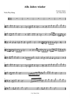 Alle Jahre wieder: For viola by Friedrich Silcher
