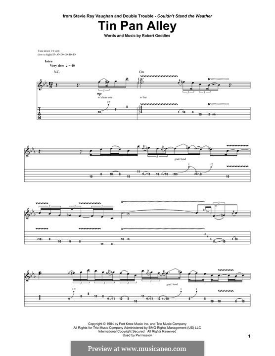 Tin Pan Alley By R Geddins Sheet Music On Musicaneo