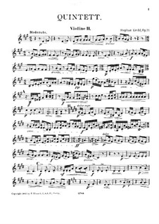 Quintet for Clarinet and Strings, Op.19: Violin II part by Stephan Krehl
