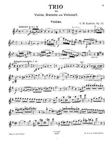 String Trio in G Major, Op.32: Violin part by Carl Matthias Kudelski