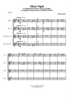 Ensemble version: For flute quartet by Franz Xaver Gruber