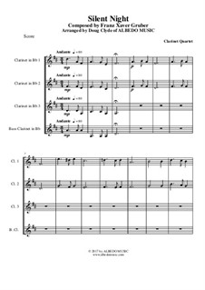Ensemble version: For clarinet quartet by Franz Xaver Gruber
