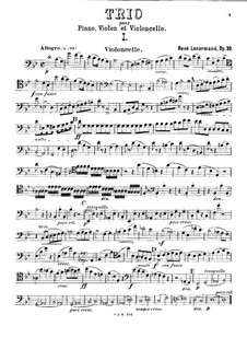 Piano Trio in G Minor, Op.30: Cello part by René Lenormand