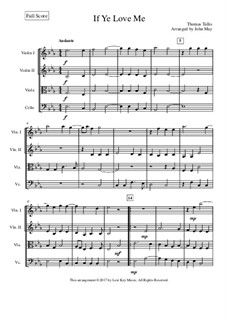 If Ye Love Me: For string quartet by Thomas Tallis