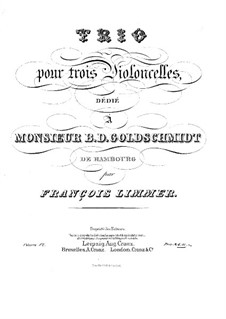 Trio for Three Cellos, Op.12: Cello II part by Franz Limmer