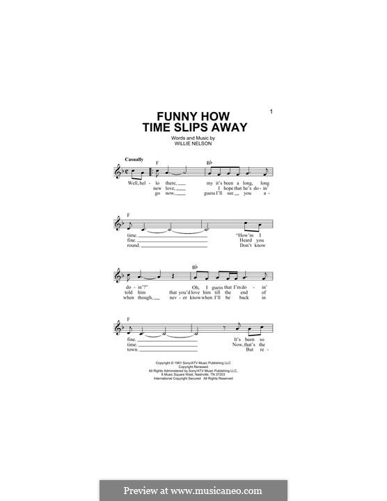 Funny How Time Slips Away by W. Nelson sheet music on MusicaNeo