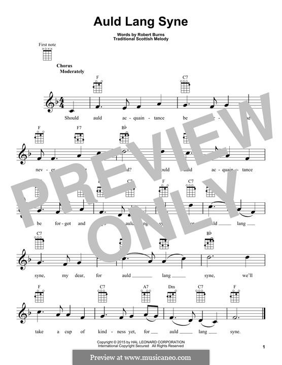 Vocal-instrumental version (printable scores): For ukulele by folklore