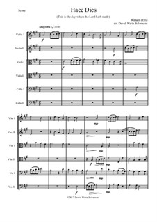 Haec Dies: For string sextet by William Byrd