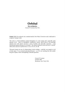 Orbital for orchestra – full score, Op.522: Orbital for orchestra – full score by Carson Cooman