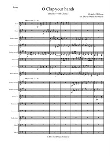 O Clap your Hands: For wind and brass by Orlando Gibbons