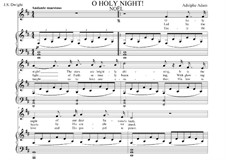 Adam-O Holy night in F Major, for Voice and Piano