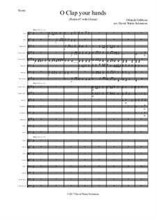O Clap your Hands: For wind, strings and brass choirs by Orlando Gibbons