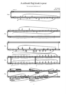 A airbrush Hajj kiosk is pour, Suite 2 for piano, MVWV 1190: A airbrush Hajj kiosk is pour, Suite 2 for piano by Maurice Verheul