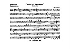 Admiral Farragut: Baritone saxophone part by Frank Hoyt Losey