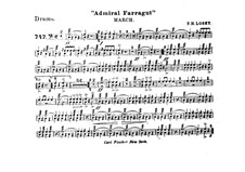 Admiral Farragut: Drum part by Frank Hoyt Losey