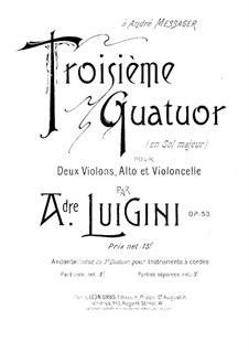 String Quartet No.3 in G Major, Op.53: Viola part by Alexandre Luigini