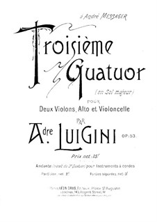 String Quartet No.3 in G Major, Op.53: Violin I part by Alexandre Luigini