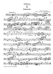 Piano Trio No.2, Op.37: Cello part by Fortunato Luzzatto