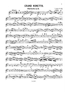 Grand Nonet, Op.31: Clarinet part by Louis Spohr