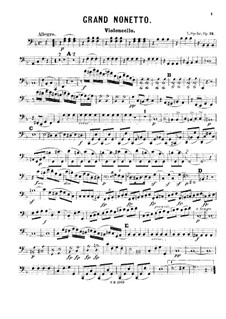 Grand Nonet, Op.31: Cello part by Louis Spohr