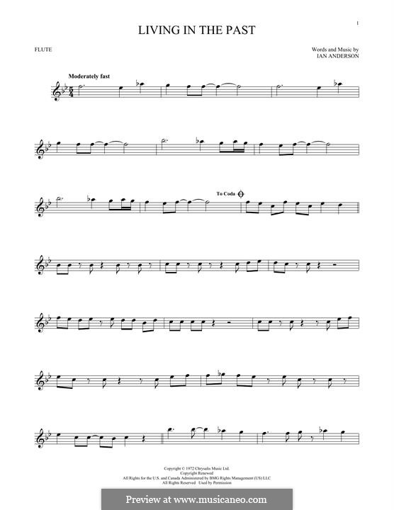 Living in the Past (Jethro Tull) by I. Anderson - sheet music on MusicaNeo