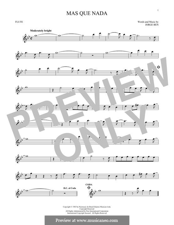Mas Que Nada (Say No More): For flute by Jorge Ben