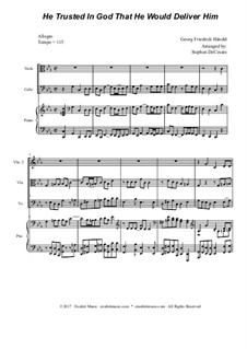 No.28 He Trusted in God: For string quartet by Georg Friedrich Händel