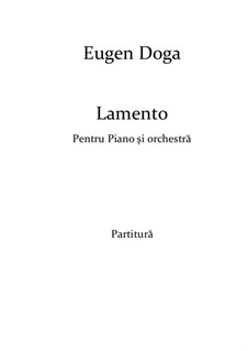 Lamento: For symphonic orchestra by Eugen Doga