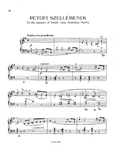 Petöfi Szellémenek (To the Memory of Petöfi), S.195: Petöfi Szellémenek (To the Memory of Petöfi) by Franz Liszt
