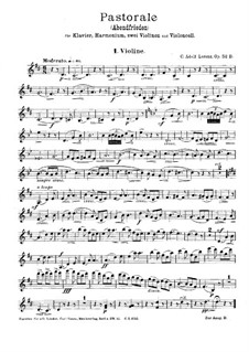 Pastorale for Piano, Harmonium, Two Violins and Cello, Op.52B: Violin I part by Karl Adolf Lorenz
