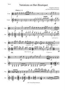 Variations on Hari Bouriquet: For viola and guitar by Claudin de Sermisy