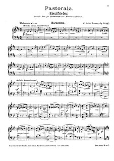 Pastorale for Piano, Harmonium, Two Violins and Cello, Op.52B: Harmonium part by Karl Adolf Lorenz