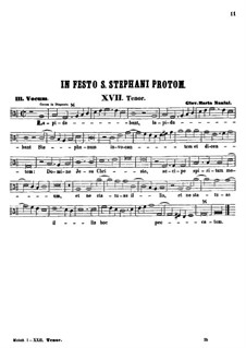 Lapidabant Stephanum invocantem: Tenor part by Giovanni Maria Nanino