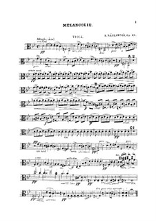 Mélancolie, Op.48 No.3: Viola part by Eduard Napravnik