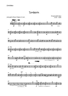 Tambourin in F Major: For flute and strings - contrabass part by François Joseph Gossec