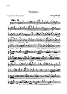 Tambourin in F Major: For flute and strings - flute part by François Joseph Gossec